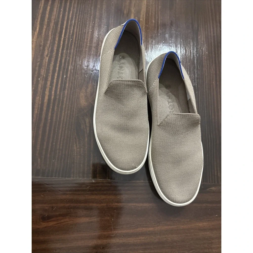 Rothys The Original Slip On Sneaker Sand Tan Knit Shoes Womens Sz 9